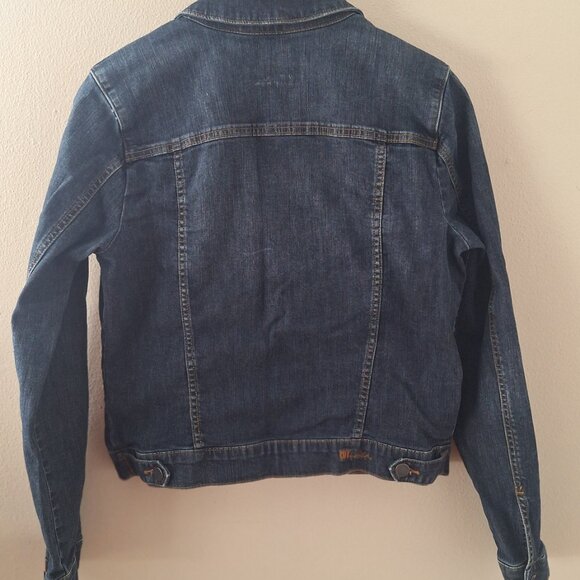 Women’s KUT From The Kloth Helena Cropped Denim Jacket Size Large Stretch - Picture 3 of 6